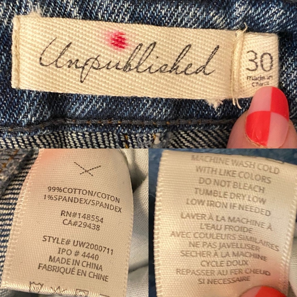 Unpublished High Rise Wide Leg Jean Jolene Vintage‎ Cut size 30 - Picture 4 of 4